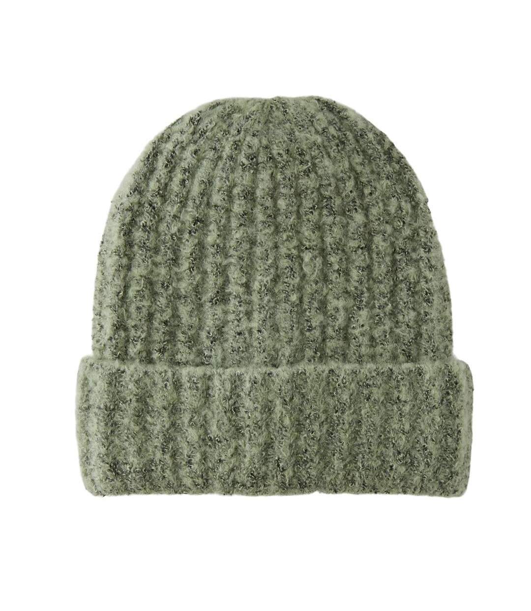 Bonnet vert femme pieces structured - taille unique-1