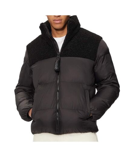 Doudoune noire homme calvin klein sherpa - l
