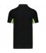 Kariban Mens Flag Polycotton Pique Polo Shirt (Black/Lime)