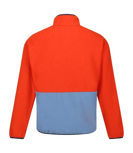 Regatta Mens Callide Fleece Top (Rusty Orange/Coronet Blue) - UTRG10622