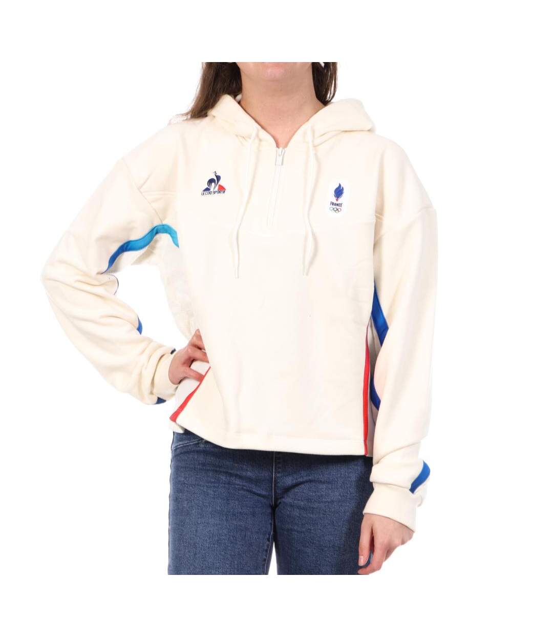 Sweat écru femme le coq sportif efro-1