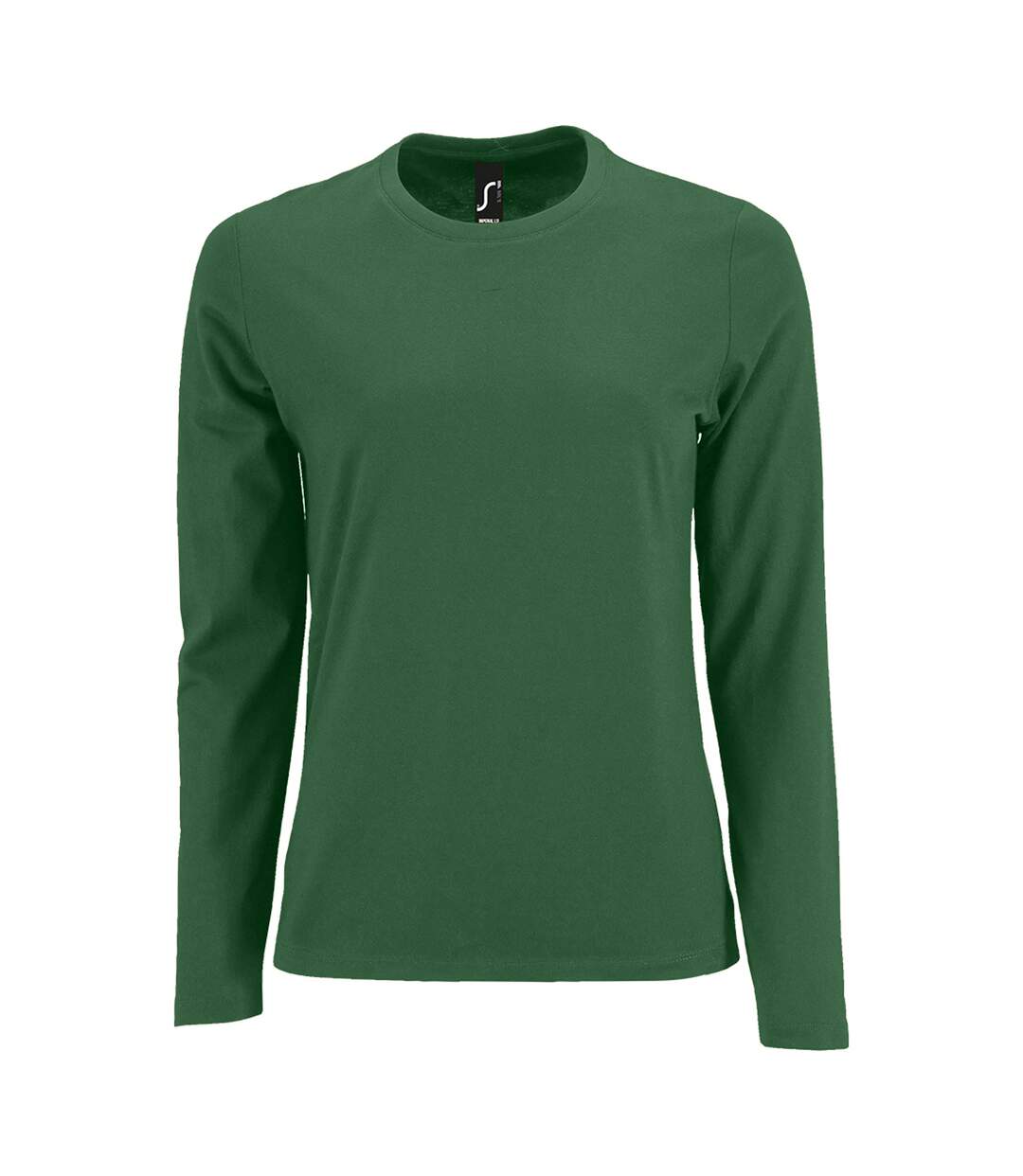 T-shirt manches longues imperial femme vert bouteille SOLS