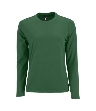 SOLS - T-shirt manches longues IMPERIAL - Femme (Vert bouteille) - UTPC2906