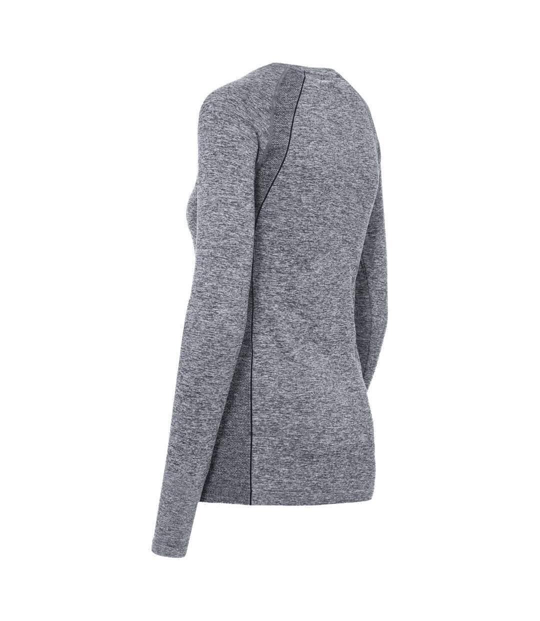 T-shirt de sport welina femme noir chiné Trespass-3