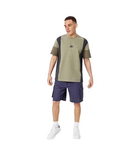Mens Colour Block T-shirt Silver Sage Jack Wills