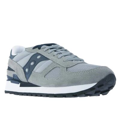 Mens shadow original suede panel trainers grey Saucony