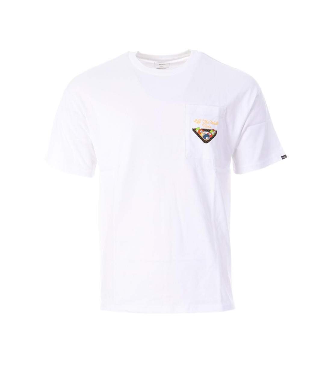T-Shirt blanc homme vans snooker-1