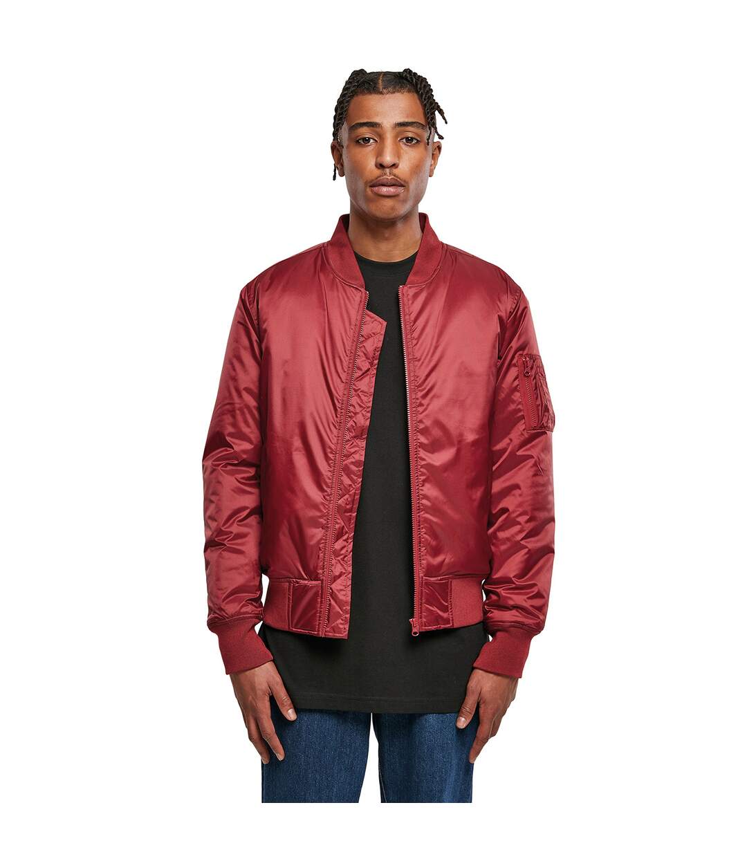 Veste bomber homme bordeaux Build Your Brand-2