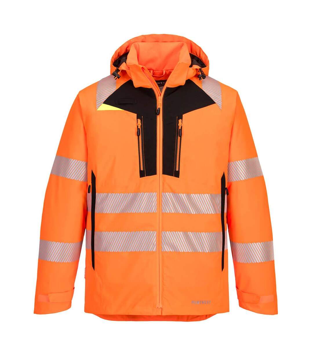 Mens dx4 hi-vis winter jacket orange/black Portwest-1