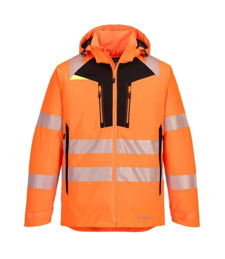 Mens dx4 hi-vis winter jacket orange/black Portwest