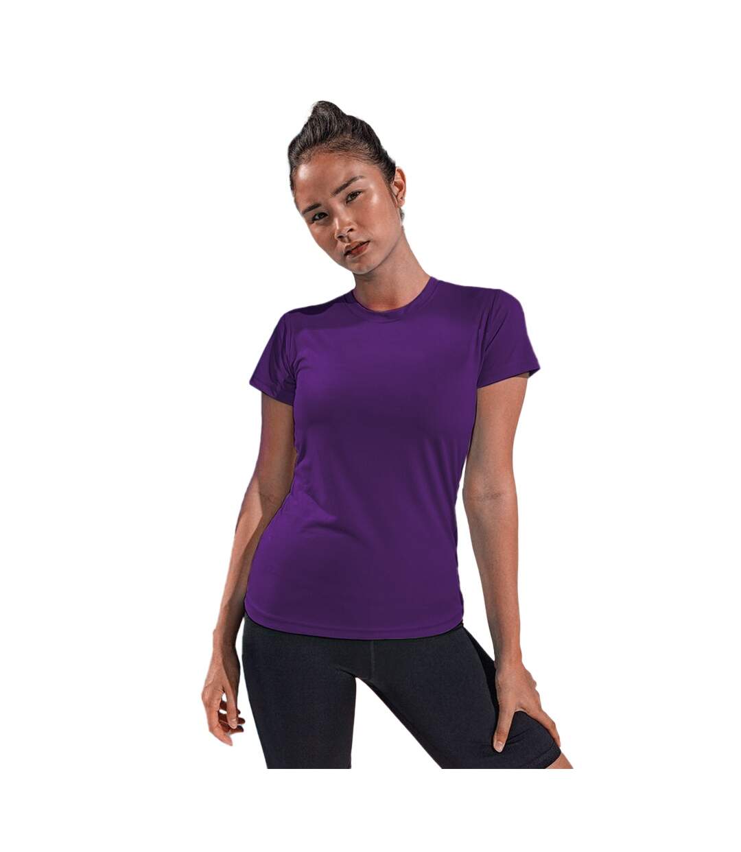 T-shirt sport femme pourpre vif Tri Dri-2