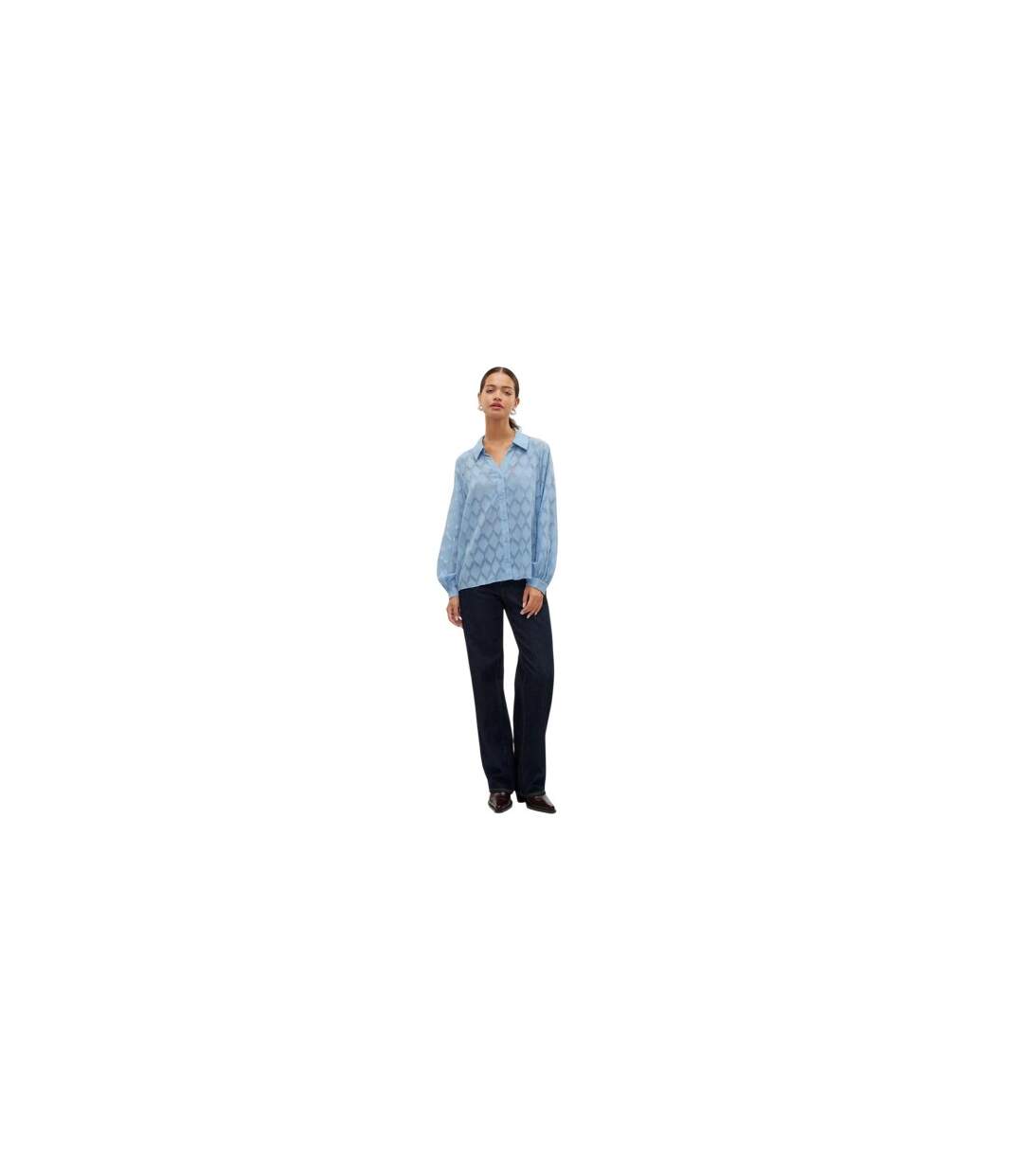 Blouse Manches Longues Mayla Femme Bleu Pastel Vero Moda-1