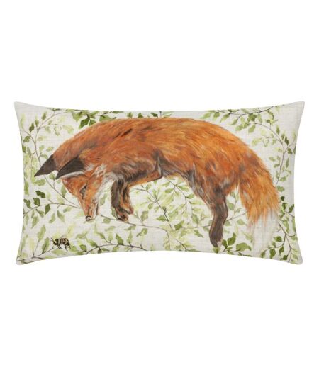 Shugborough leaping fox traditional rectangular cushion cover 50cm x 30cm multicoloured Evans Lichfield