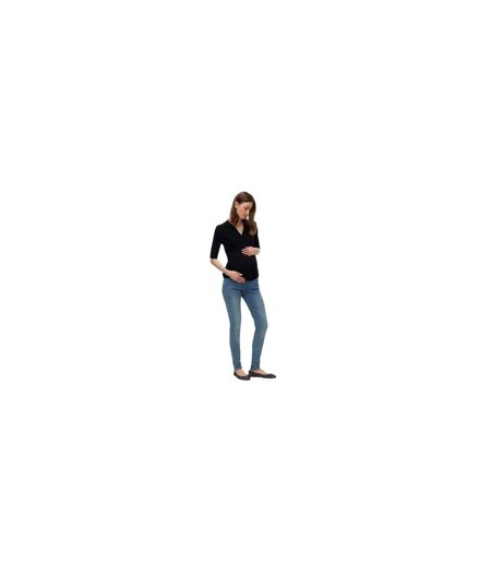 Sweat Manches ¾ Femme Noir Mamalicious