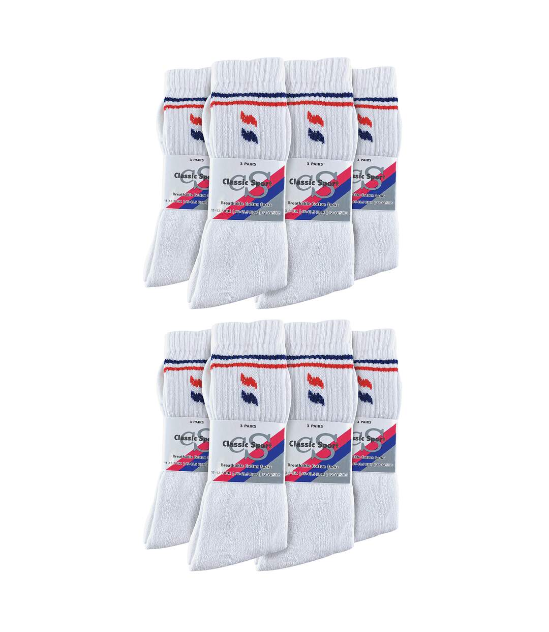 Lot de 24 paires de chaussettes de sport classiques pour hommes-2
