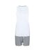 Ensemble Pyjama Court Femme Blanc Gris Towel City-2