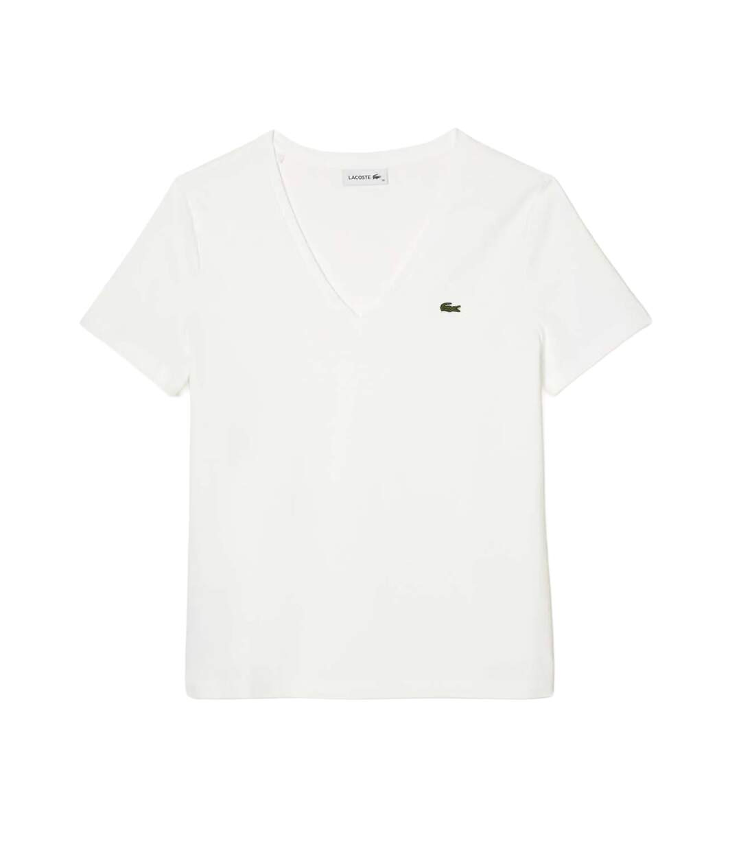 T-shirt femme blanc Lacoste-1