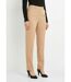 Pantalon droit uni taille semi élastiquée-1