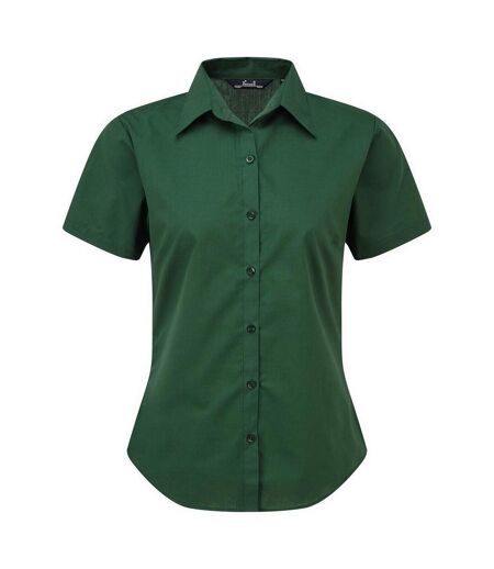 Chemisier À Manches Courtes Femme Vert Bouteille Premier