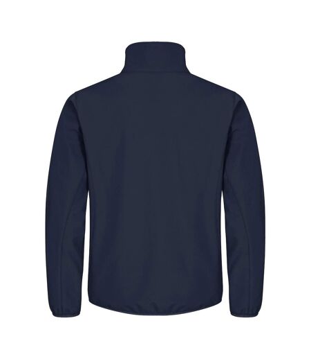 Mens Classic Soft Shell Jacket Dark Navy Clique