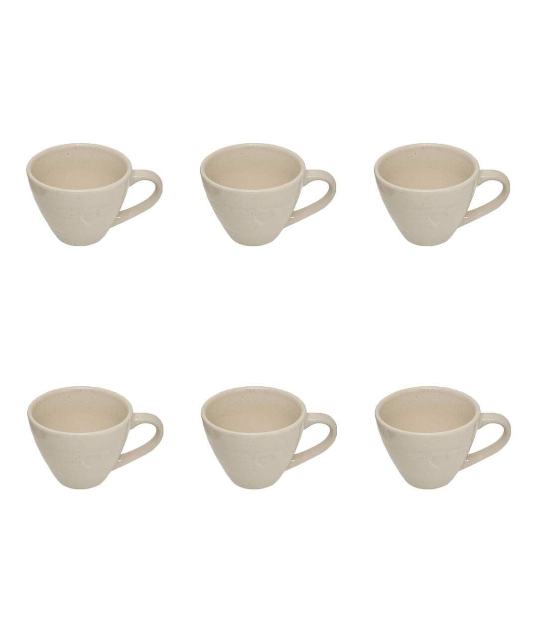 Lot de 6 Mugs en Céramique Adèle 38cl Blanc-1