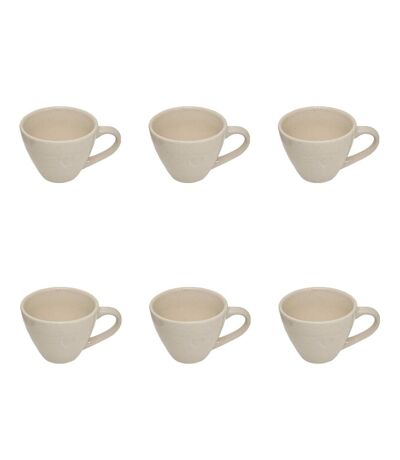 Lot de 6 Mugs en Céramique Adèle 38cl Blanc