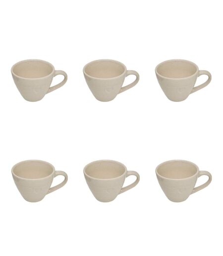 Lot de 6 Mugs en Céramique Adèle 38cl Blanc