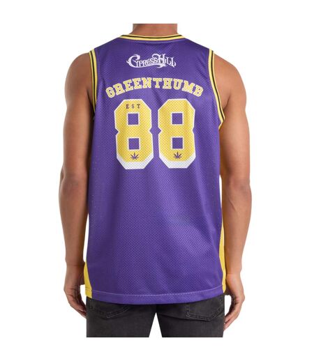 Maillot de basket homme violet / jaune Amplified