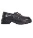 Womens/ladies Venetian Leather Lace Up Boat Shoes Black Dune London-1