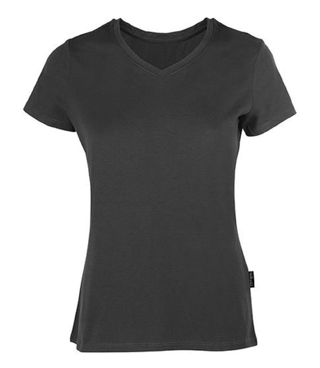 T-shirt manches courtes col V - Femme - HRM202 - gris foncé-1