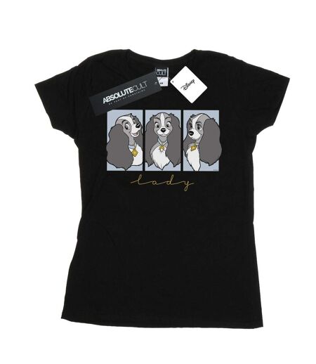 Disney - T-shirt LADY AND THE TRAMP LADY FRAMES - Femme (Noir) - UTBI16229