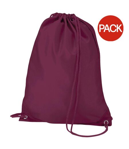 Lot De 2  7 Litres Taille Unique Bordeaux Sac De Gym Quadra