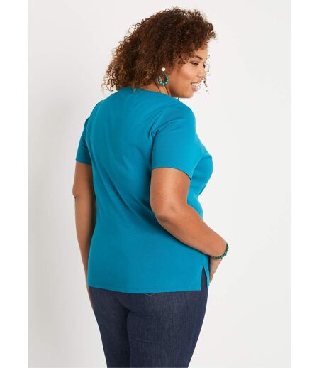 T-shirt droit long manches courtes