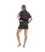Ensemble De Pyjama Court Manches Courtes Femme Noir Keanu-3