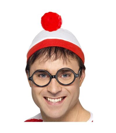 Ensemble accessoire de déguisement homme blanc/rouge Wheres Wally?