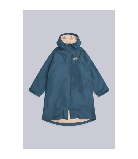 Mens Hazey Waterproof Recycled Beach Parka Blue Animal