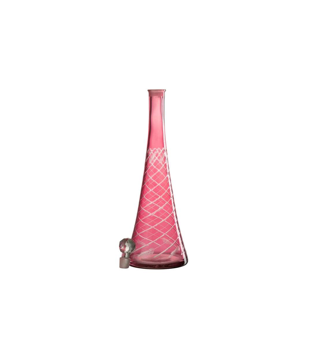 Carafe en Verre Tiges Anastasia 42cm Rouge-2