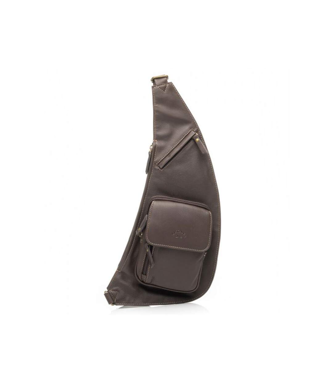 Katana - Sac body homme en cuir - chocolat - 7533-1