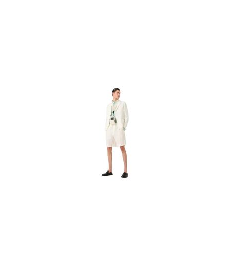Mens Linen Plain Shorts White Emporio Armani EA7
