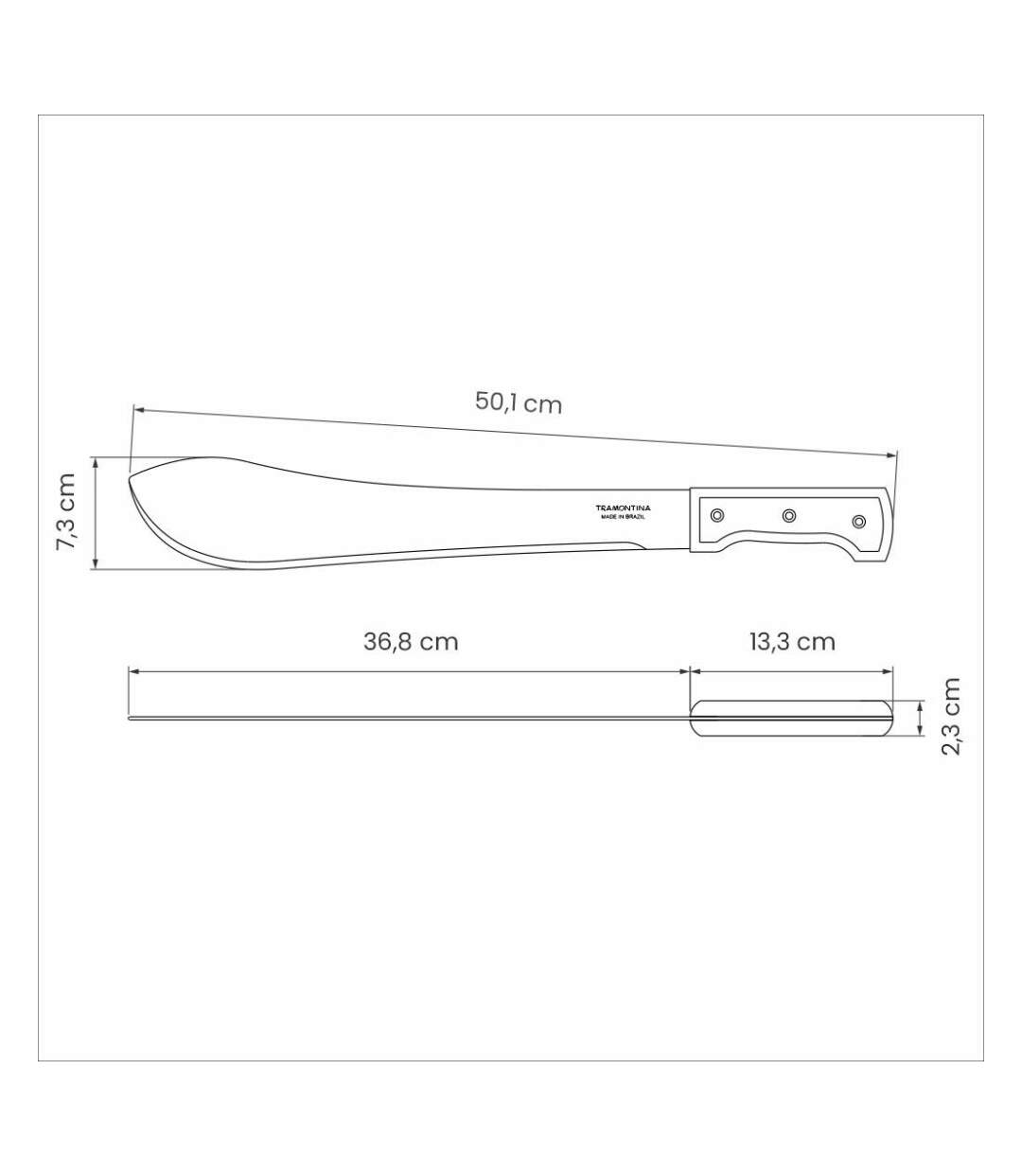 Machette en acier carbone et bois Lame 36 cm (M1)