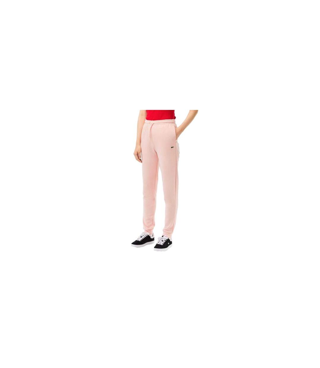 Womens/ladies Fleece Sweatpants Pink Lacoste-1