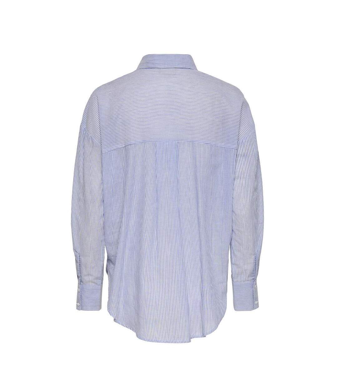 Chemise bleu/blanc femme jdy paige-2