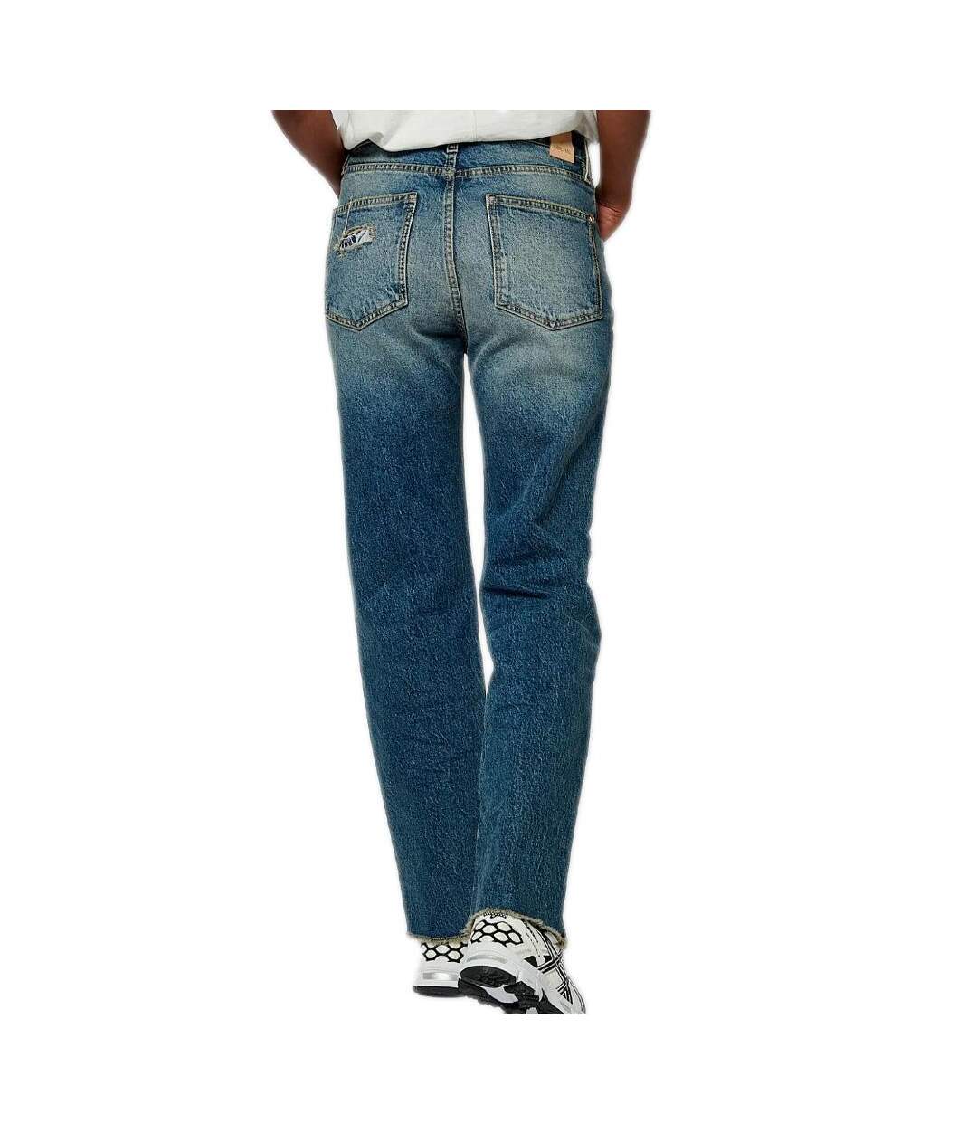 Jean droit bleu femme kaporal bekki-2