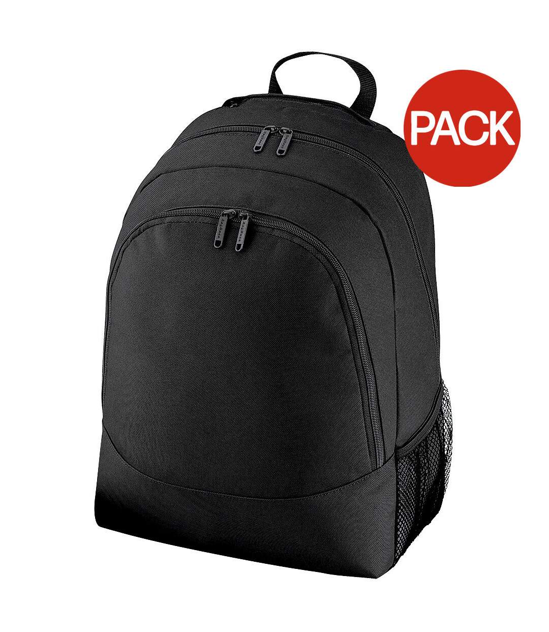 Lot De 2  Sac À Dos 18 Litres Taille Unique Noir Bagbase-1