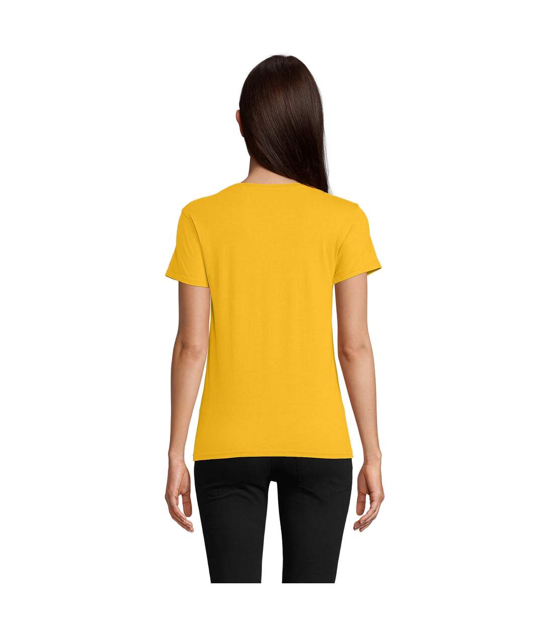T-shirt Pioneer Femme Jaune Or SOLS-2