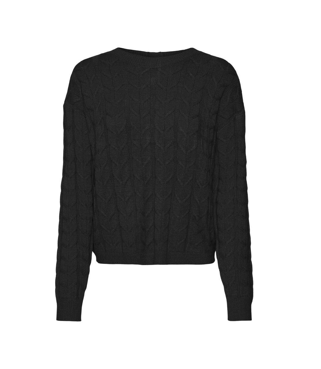 Pull noir femme vero moda tilda-1