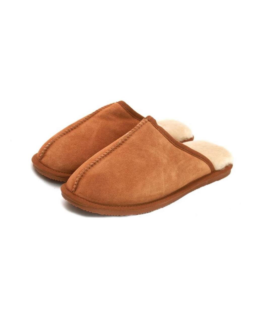 Unisex sheepskin lined mule chestnut Eastern Counties Leather-1