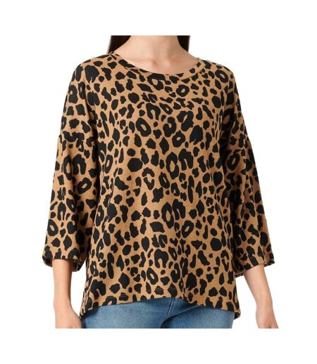 Pull Imprimé Léopard Marron Femme Vero Moda Olivia - M