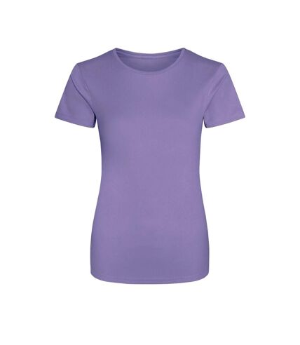 Just Cool Womens/Ladies Sports Plain T-Shirt (Digital Lavender)