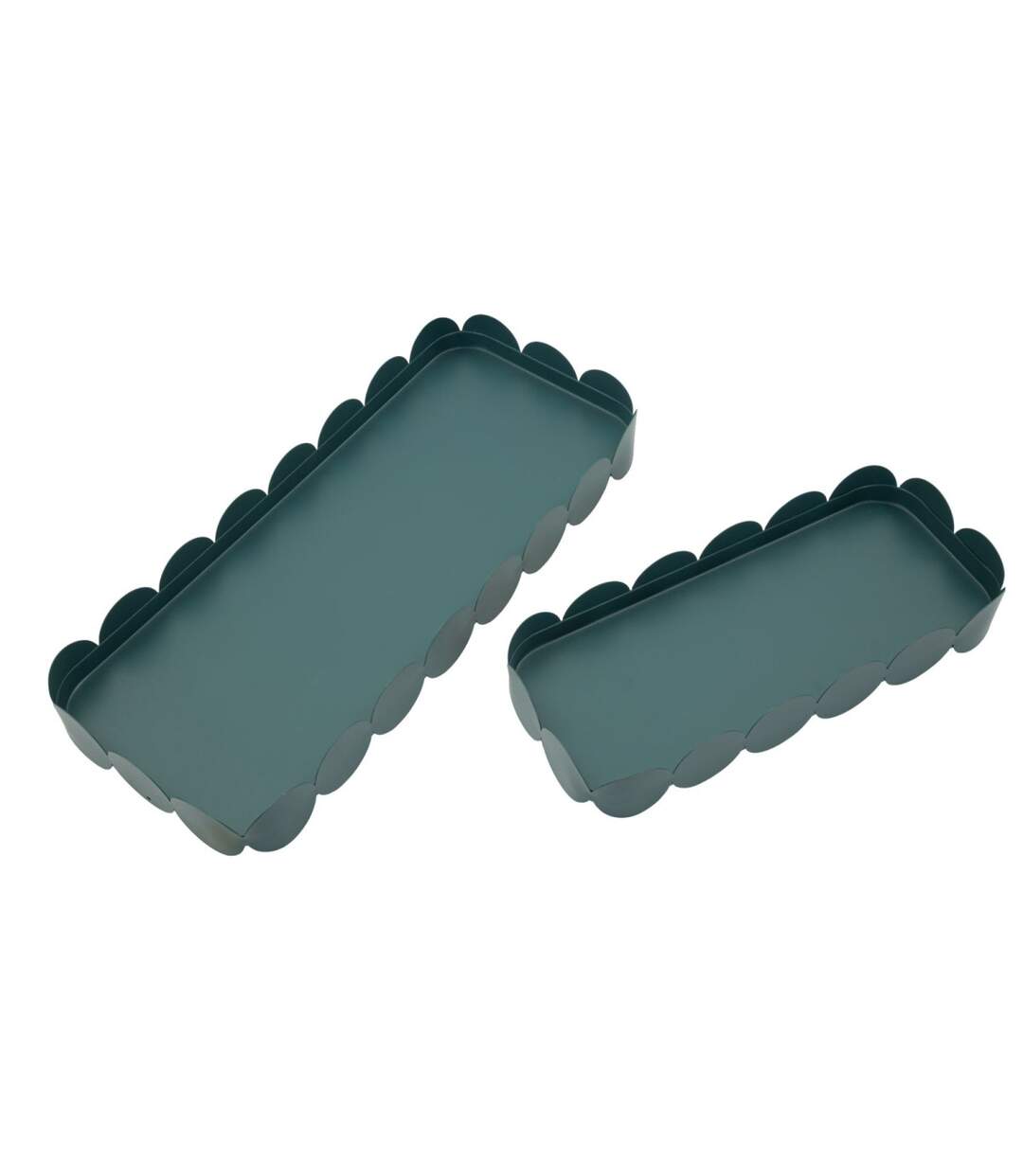 Lot de 2 Plateaux Déco Saturn 40cm Bleu-3